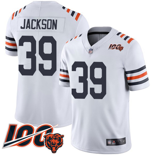 Chicago Bears Limited White Men Eddie Jackson Jersey NFL Football #39 100th Season->women nfl jersey->Women Jersey